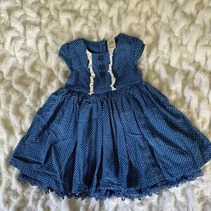 Girls WildFlowers, blue dress size 4